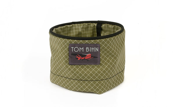 A Small Travel Tray in Taiga (olive green with white grid) 200 Halcyon.